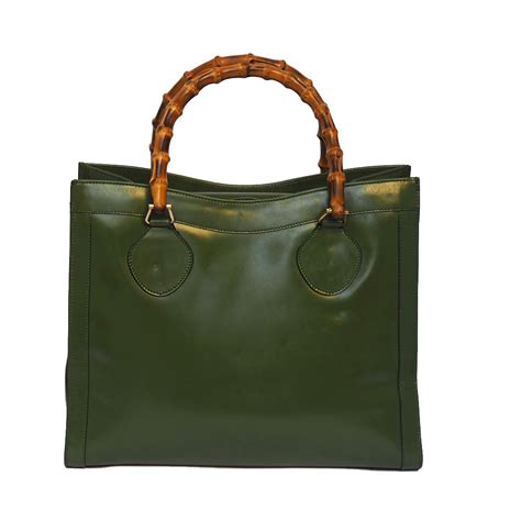 bauletto gucci tian con manici verde|Baule Gucci Savoy in pelle verde .